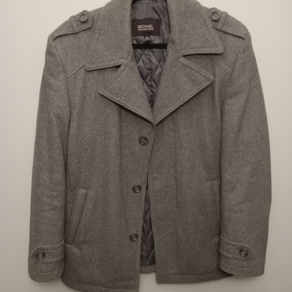 Michael Kors Gray Medium Wool Blend Coat - Picture 2 of 11